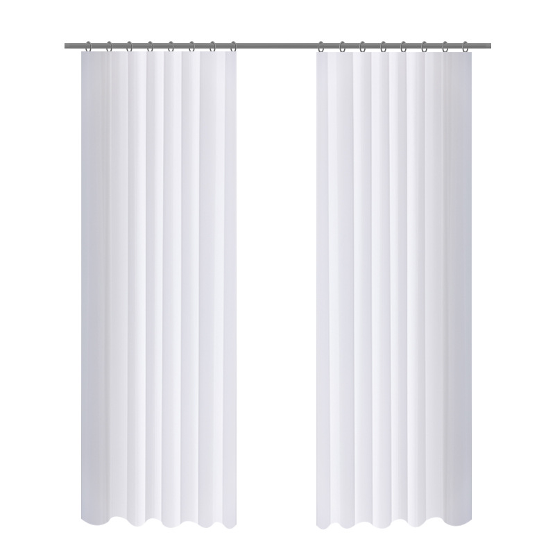 Bay window blackout white gauze curtain 8