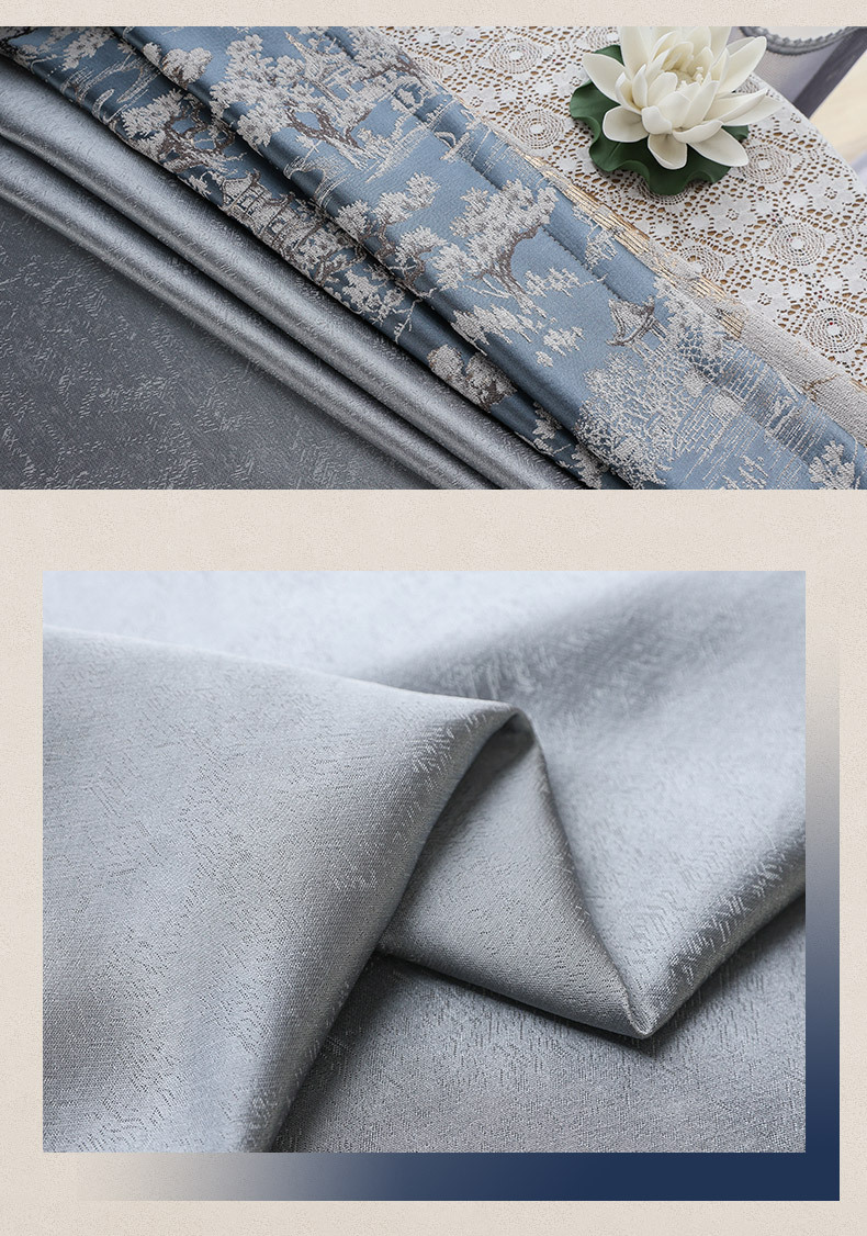 Blackout jacquard living room atmospheric curtains 30