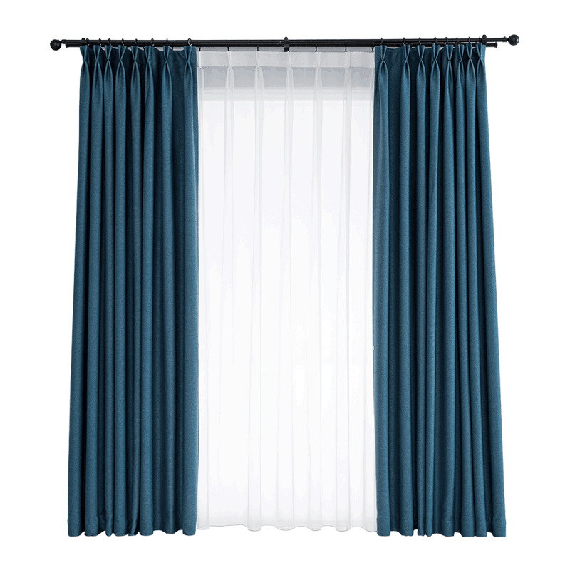 Double-sided imitation linen thermal insulation curtain 16 01