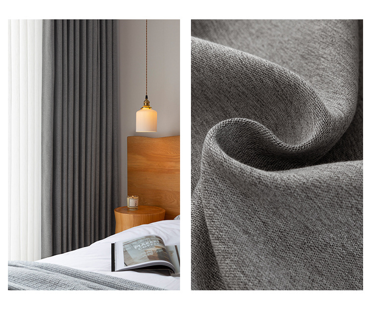 Double-sided imitation linen thermal insulation curtain 16