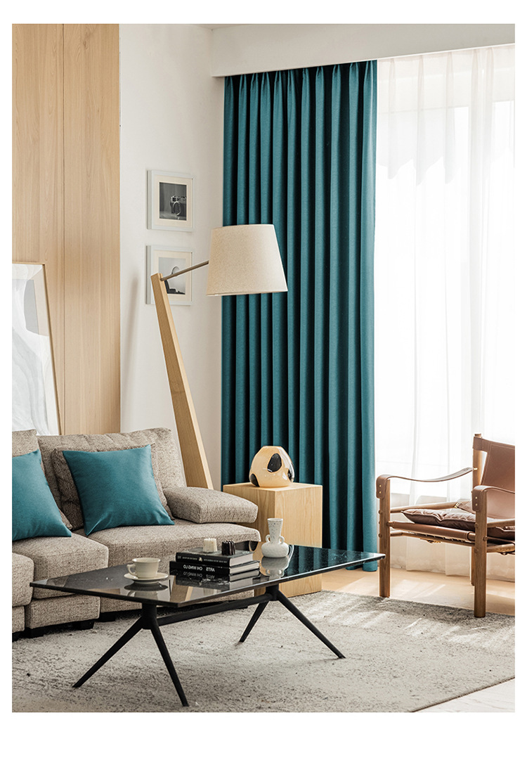 High light-blocking striped sunshade curtains 23