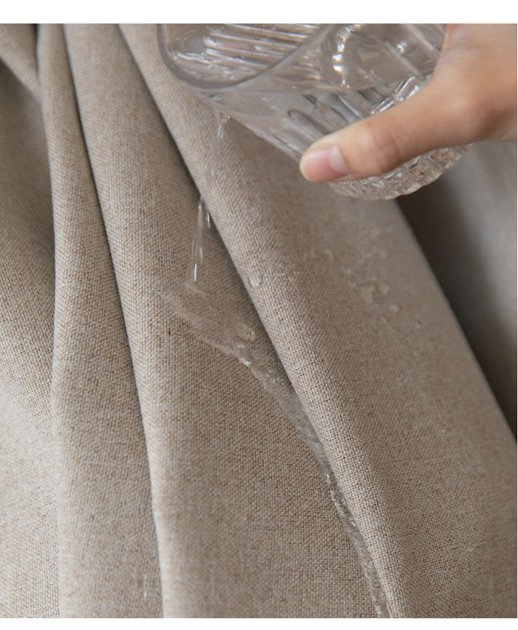 Modern simple bedroom double sided linen curtains 22 02