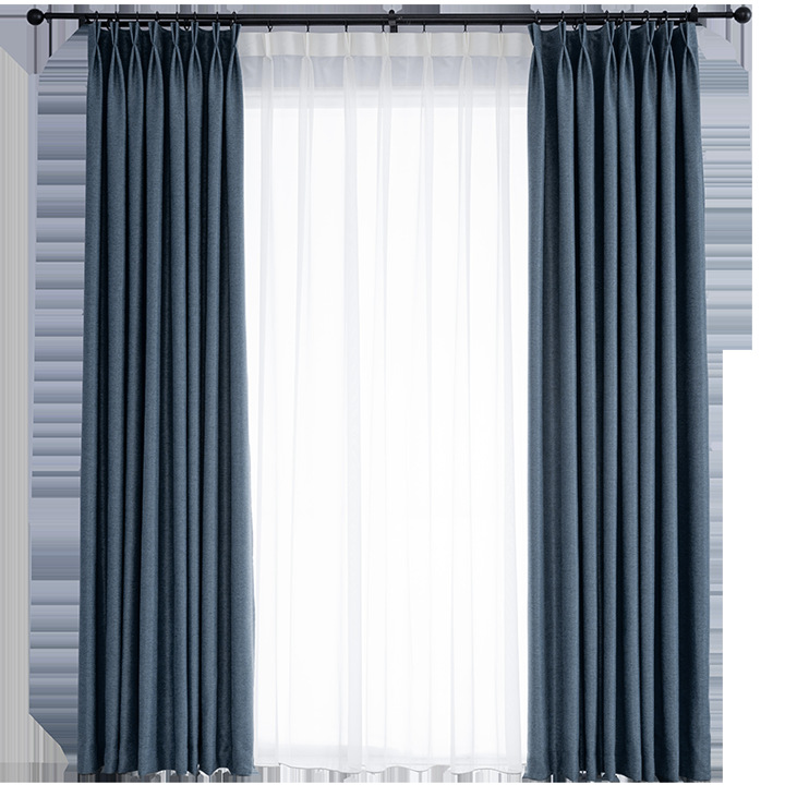 Modern simple brushed blackout curtains 18