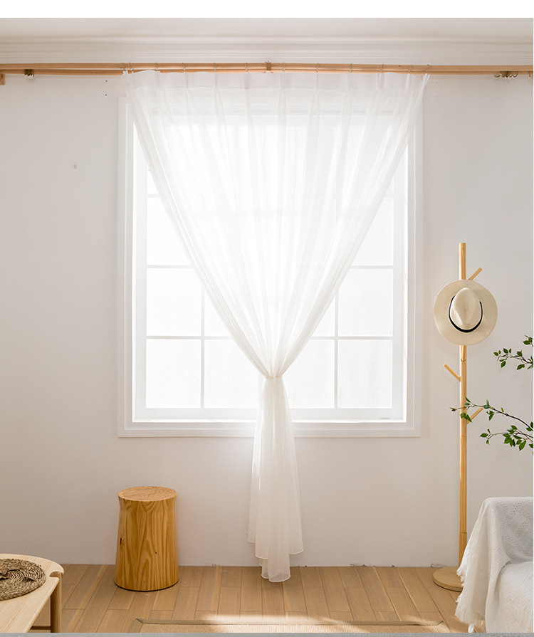 Translucent and opaque bay window balcony bedroom tulle 13