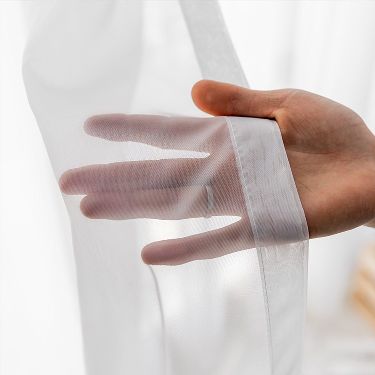 Translucent and opaque bay window balcony bedroom tulle 13