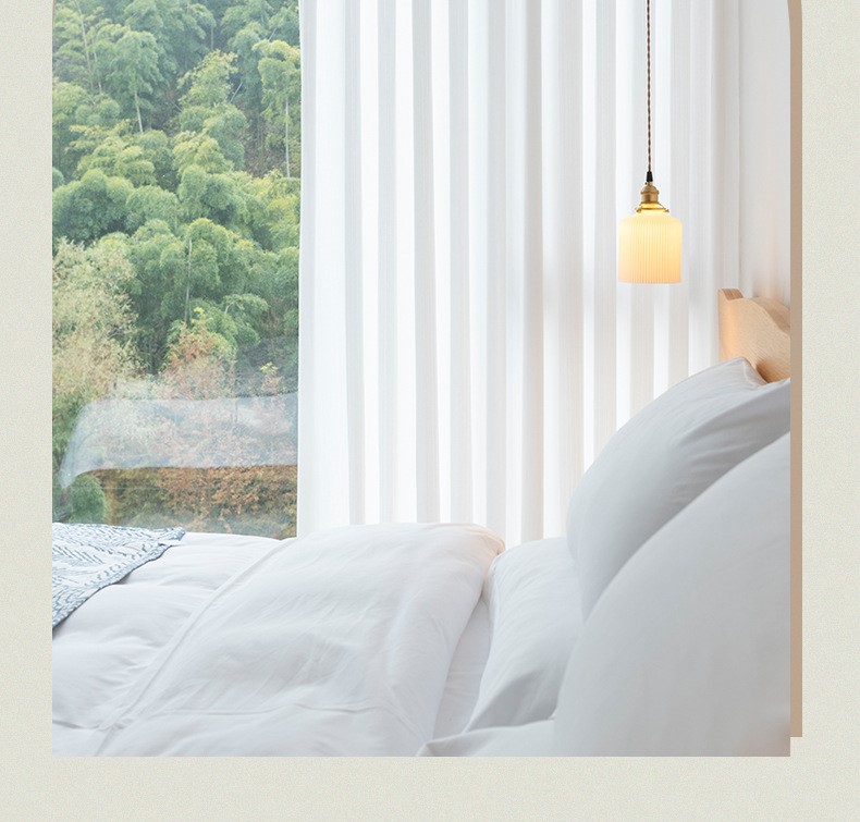 Woven white texture curtain screen 9