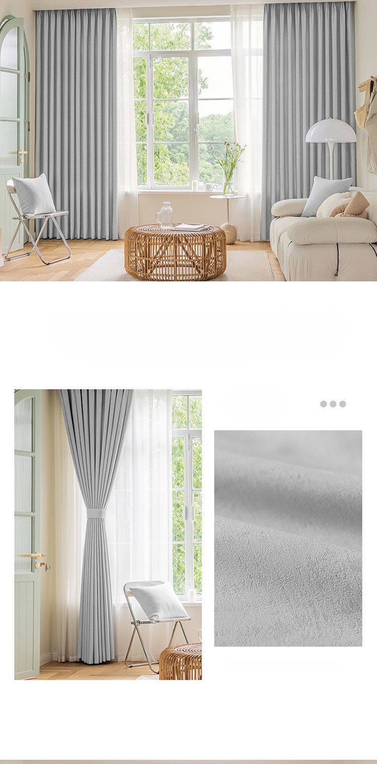 Full blackout bedroom fine velvet curtains 46