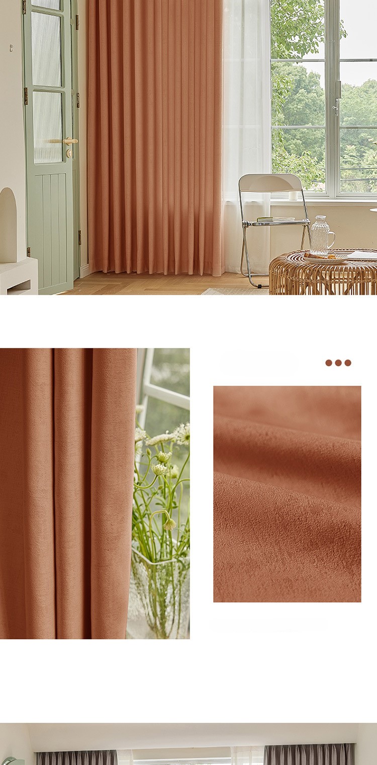 Full blackout bedroom fine velvet curtains 46