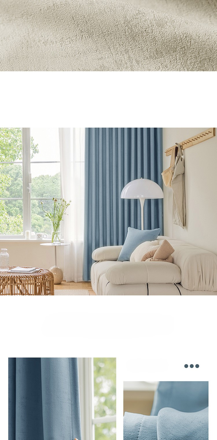 Full blackout bedroom fine velvet curtains 46 01