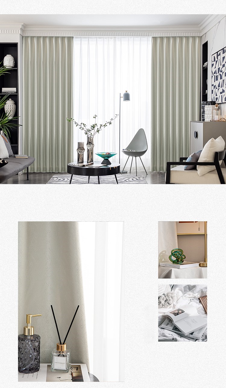 High-grade heat-insulating sunshade curtains for bedroom 37