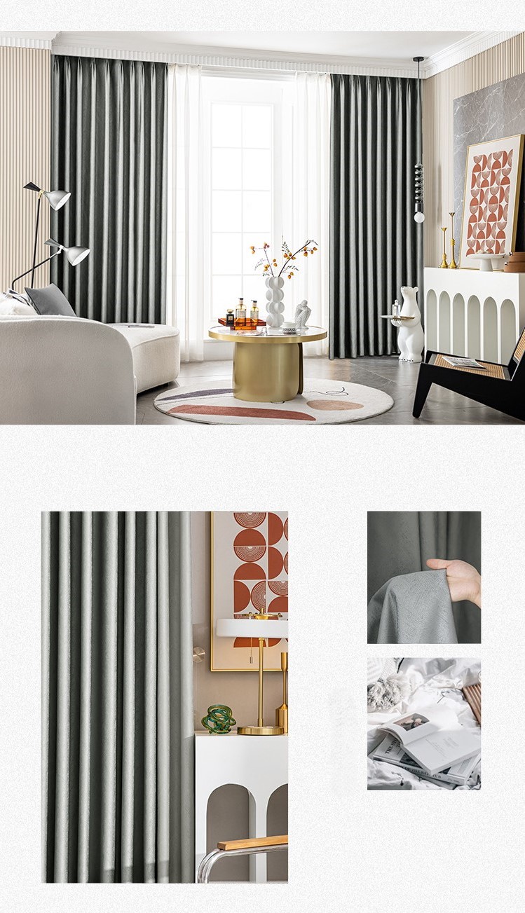 High-grade heat-insulating sunshade curtains for bedroom 37