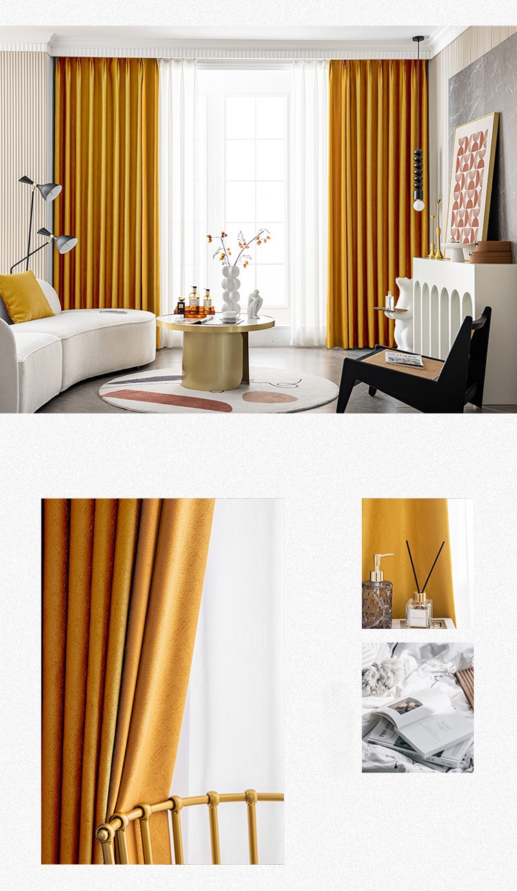 High-grade heat-insulating sunshade curtains for bedroom 37