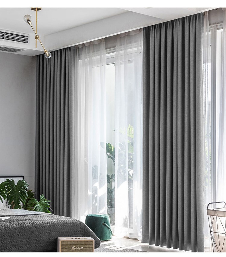 Modern simple blackout curtains pure 34 01