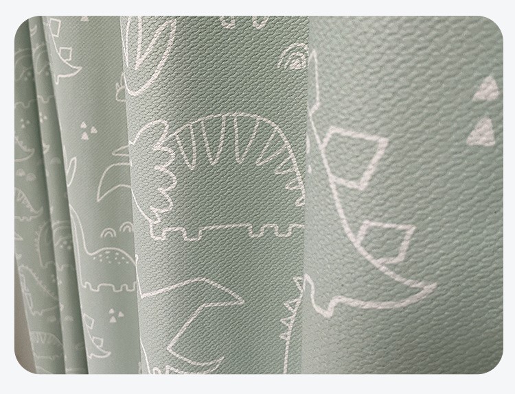 Antibacterial childlike printed thick curtains 55