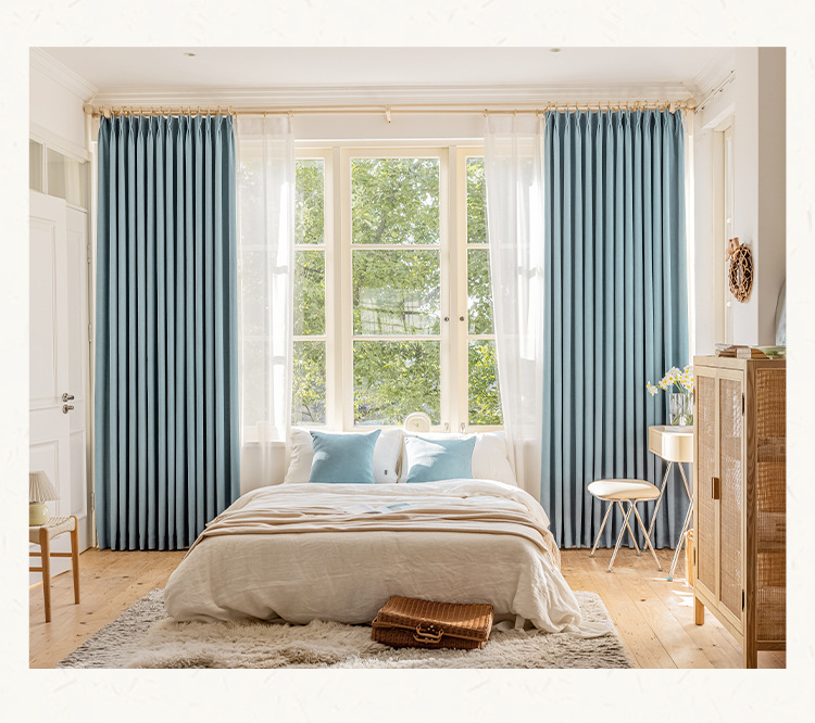 Bedroom blackout jacquard curtains 53