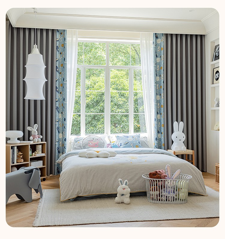Cartoon antibacterial childlike blackout curtains 51 01