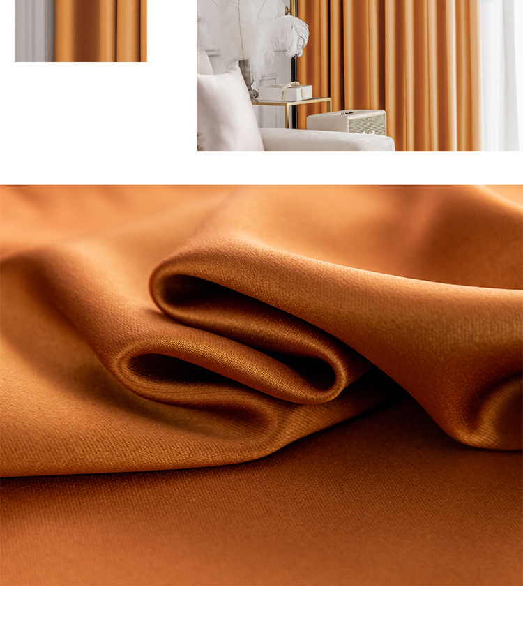 Full blackout bedroom solid color curtains 52 01